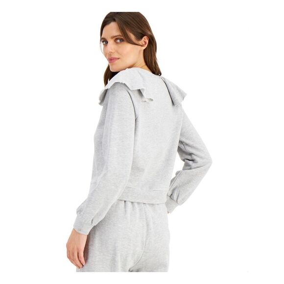 INC Womens Ruffled Crewneck Long Sleeve Sweatshirt - Picture 2 of 2